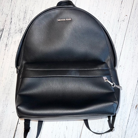 Michael Kors Pebbled Black Backpack